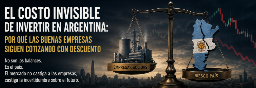 El costo invisible de invertir en Argentina: por qué las buenas empresas siguen cotizando con descuento