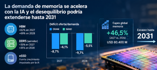 Demanda de memoria Inteligencia Artificial