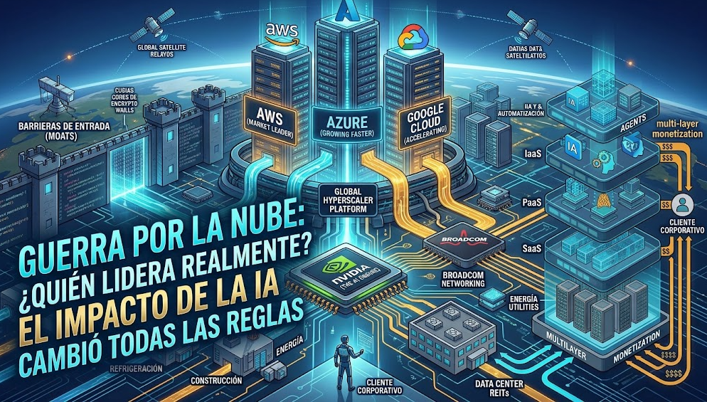 La guerra por la nube: quién gana con el boom de la IA