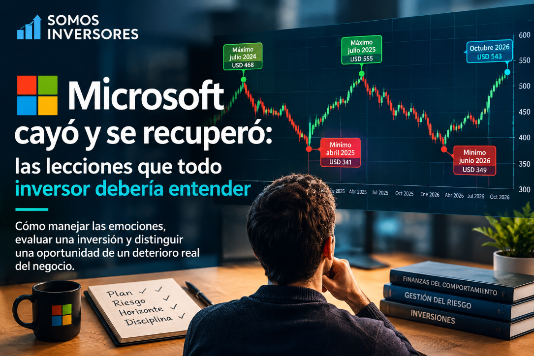 Microsoft: caídas, recuperación y psicología del inversor